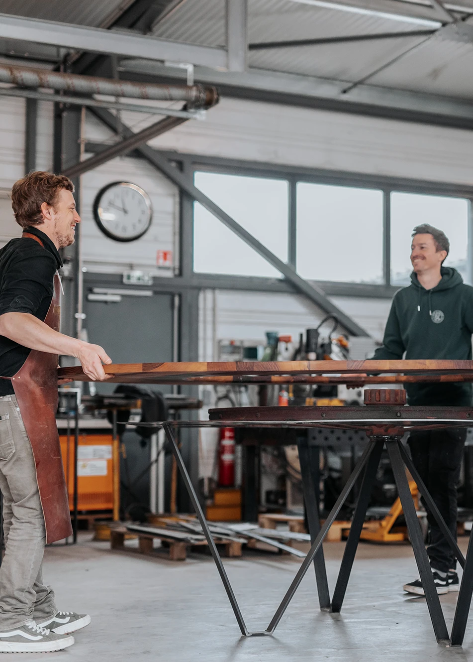 Table fer mobilier bois Atelier FF Atelier Métallerie Frères Felix Etoile-Sur-Rhône Valence Ferronnerie